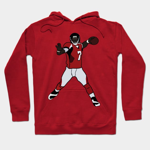 Michael Vick Throwback Atlanta Falcons NFL Hoodie by xavierjfong